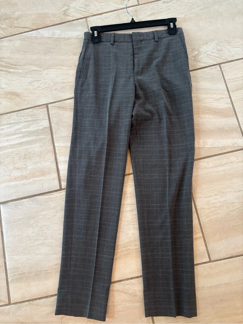 Lauren Ralph Lauren Gray Windowpane Dress Boys Pants 14R